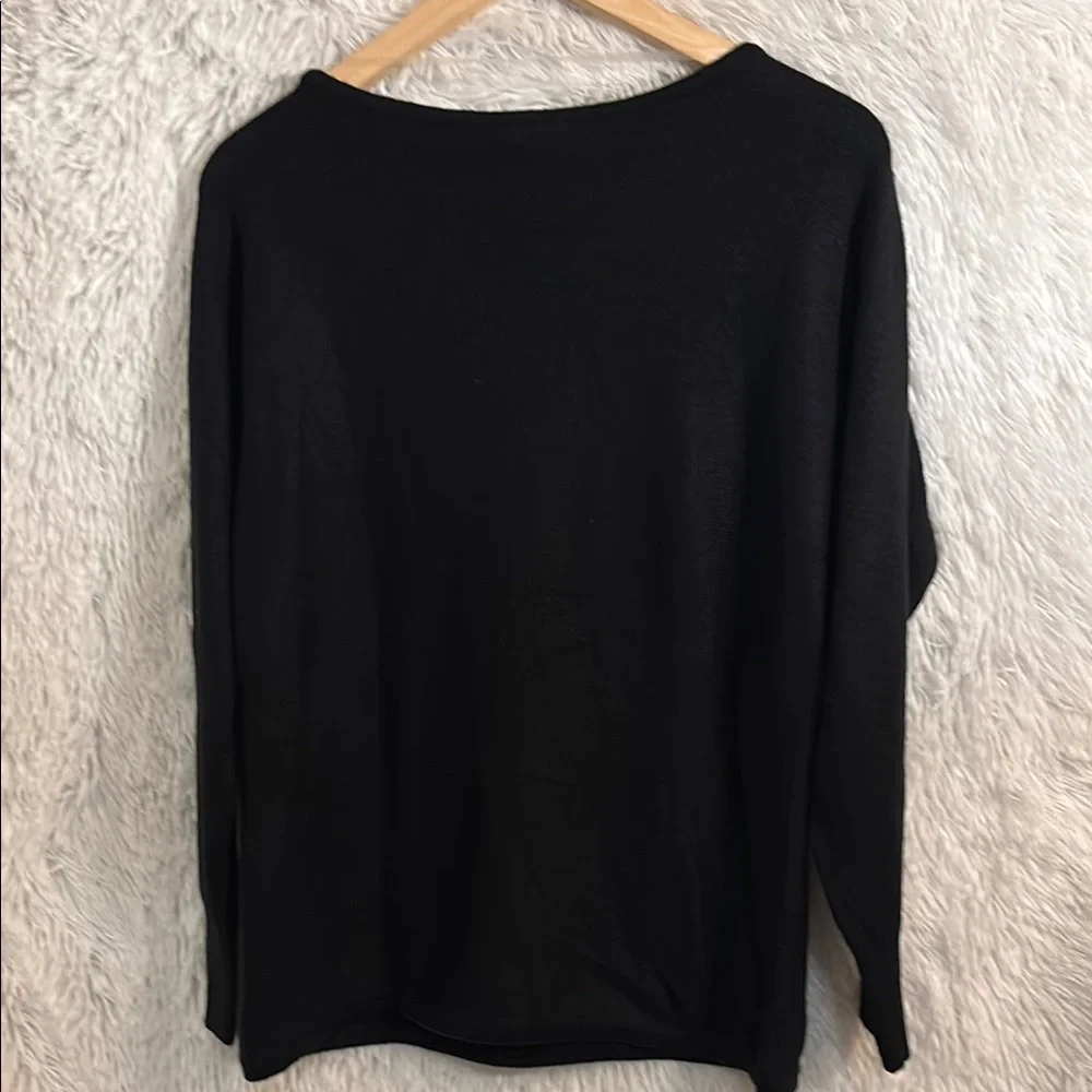 NWT Chico's Black sequined Long Sleeve sweater size Medium - Picture 8 of 8